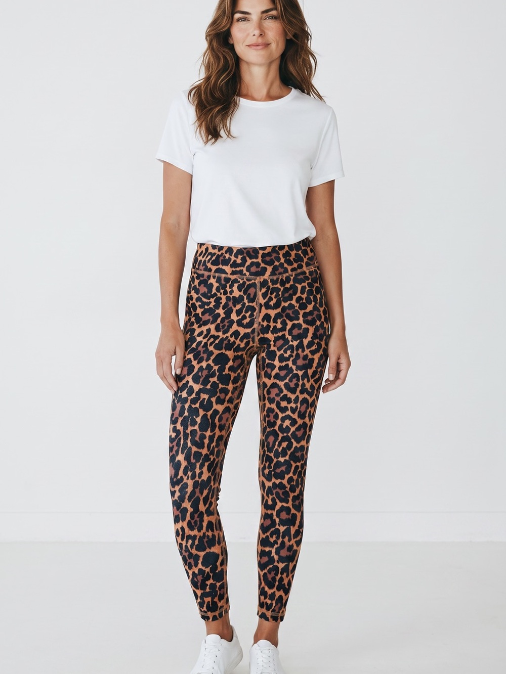 J. Crew Leopard-Print High-Waist Leggings in Brown and Black
